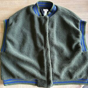 Free people oversized Sherpa varsity vest
